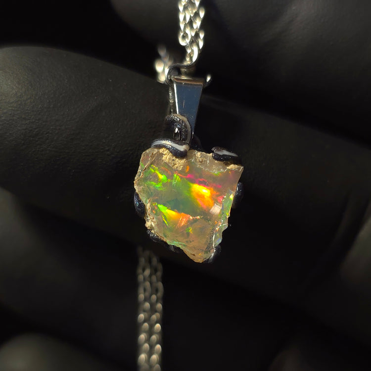 Opal Halskette — Vollspektrum-Feuer