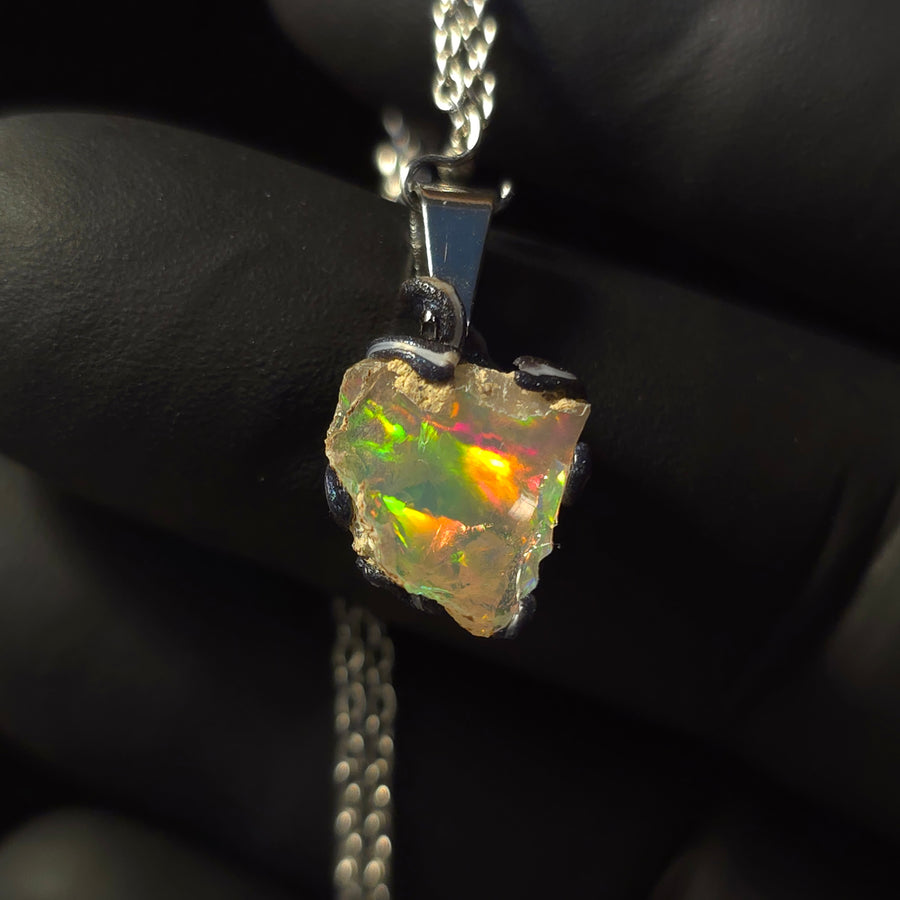 Opal Halskette — Vollspektrum-Feuer