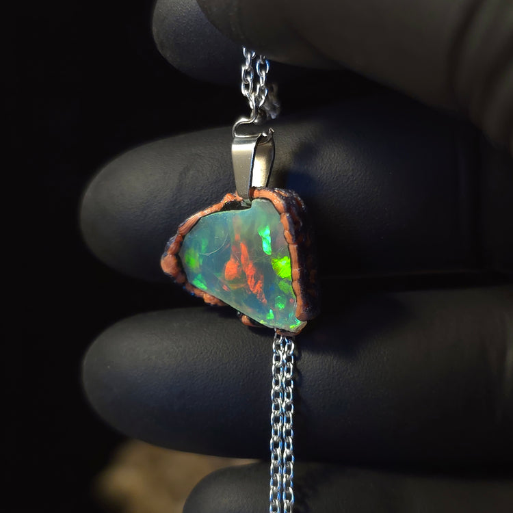 Opal Halskette — Segmentierter Regenbogen